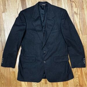 GRANT THOMAS Mens 44R 100% Cashmere Charcoal Blazer Sport Coat Jacket. USA made.